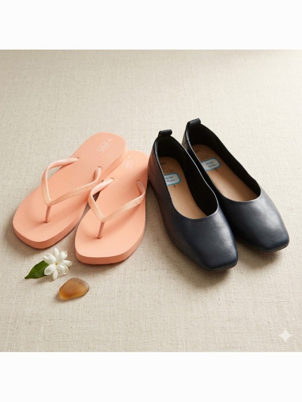 Women's Peach Flip-Flop Sandals